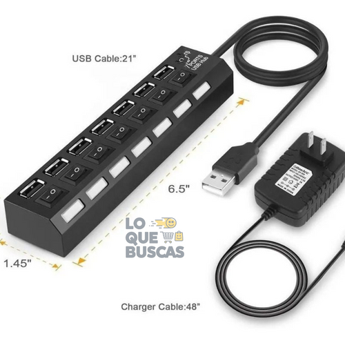 CARGADOR USB 7 PUERTOS
