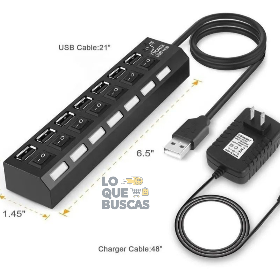 CARGADOR USB 7 PUERTOS
