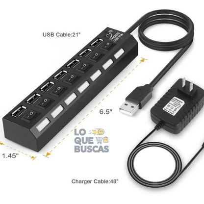 CARGADOR USB 7 PUERTOS