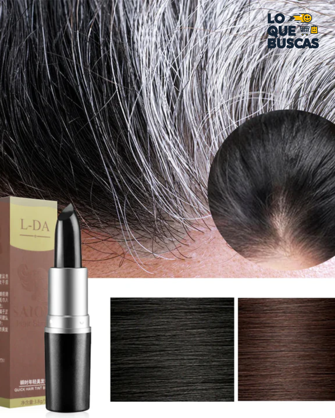 ✨Lápiz Tinte Cubre Canas Instantáneo✨